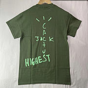 Travis Scott Jordan Cactus Jack Highest T-Shirt Olive - 3