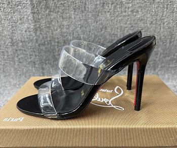 Christian Louboutin Just Nothing Mules Patent Leather Black 85mm