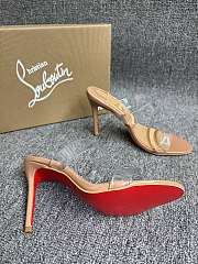 Christian Louboutin Just Nothing Mules Patent Leather Beige 85mm - 5