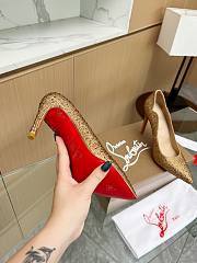 Christian Louboutin Rhinestone C8845-01B 10CM - 4
