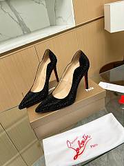Christian Louboutin Rhinestone C8845-02B 10CM - 1