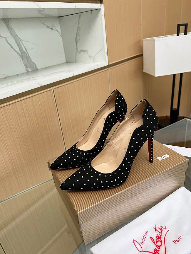 Christian Louboutin Rhinestone C8845-04B 10CM - 1