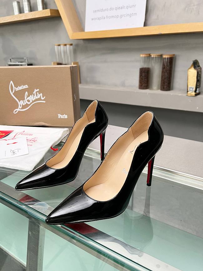 Christian Louboutin Shiny Patent Leather Heels C5447G 10CM - 1