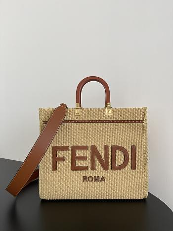 Fendi Sunshine Leather Tote Bag F9047 Size 35x17x31CM