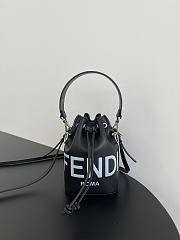 Fendi Mon Tresor Bucket Black White Bag 19x17x10CM - 3
