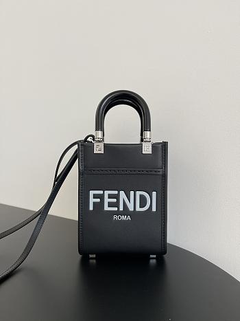 Fendi Mini B&W Sunshine Roma Bag Size 13x6x18cm