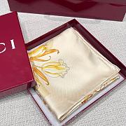 Gucci Foulard Silk Scarf Yellow Size 90x90cm - 3
