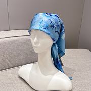 Gucci Foulard Silk Scarf Blue Size 90x90cm - 2