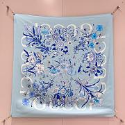 Gucci Foulard Silk Scarf Blue Size 90x90cm - 5