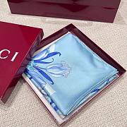 Gucci Foulard Silk Scarf Blue Size 90x90cm - 6