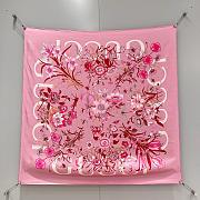 Gucci Foulard Silk Scarf Pink Size 90x90cm - 5