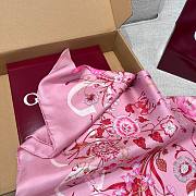 Gucci Foulard Silk Scarf Pink Size 90x90cm - 6