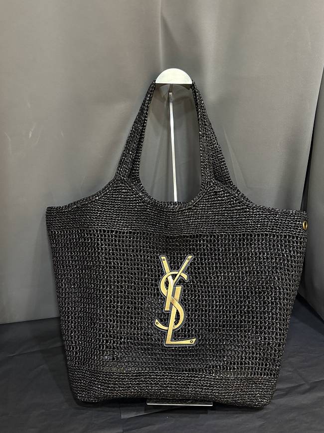Saint Laurent Icare Maxi Raffia Tote Size 58x6x40cm - 1