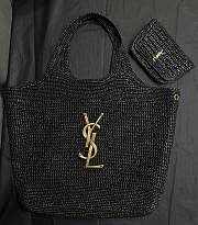 Saint Laurent Icare Maxi Raffia Tote Size 58x6x40cm - 3
