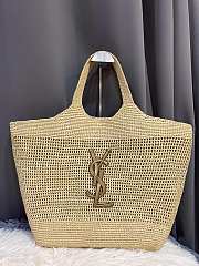 Saint Laurent Icare Maxi Raffia Tote S2510 Size 58x6x40cm - 3