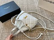 Saint Laurent Puffer Bucket White Bag Size 23x23x12cm - 2