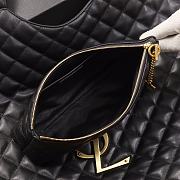 Saint Laurent Black Leather Fringe Tote Size 38x36x8cm - 2