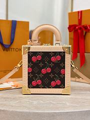 LV x TM MINI SQUARE TRUNK CHERRY M14040 Size 17x8x17cm - 3