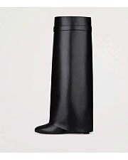Givenchy Shark Lock Leather Boots Black - 5