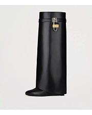 Givenchy Shark Lock Leather Boots Black - 3