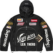 Supreme Vanson Leathers Shell Jacket Black - 5