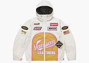 Supreme Vanson Leathers Shell Jacket White - 5