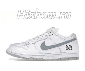 Nike SB Dunk Low Supreme 94 White Metallic Silver HQ8487-100