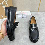 Christian Louboutin Loafer MAD Black Glossy Men's LB2210 - 6