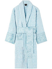 Versace Baroque Bathrobe In Blue - 3