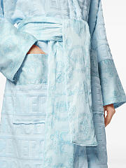Versace Baroque Bathrobe In Blue - 2