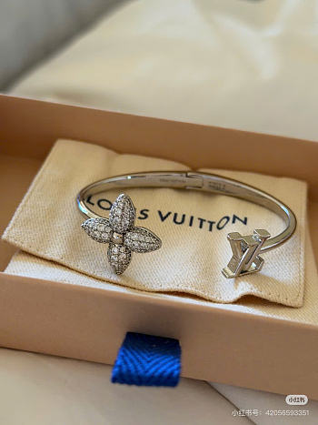 LV Louisette Signature Strass Bracelet Silver