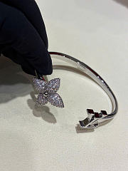 LV Louisette Signature Strass Bracelet Silver - 5