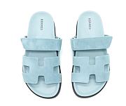 Hermes Chypre Sandals Blue HM13654  - 1