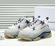 Balenciaga Triple S Clear Sole White Blue  - 1