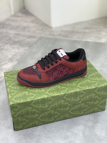 Gucci Suede and Rhinestone Sneakers GG3666
