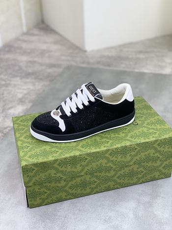 Gucci Suede and Rhinestone Sneakers GG3667