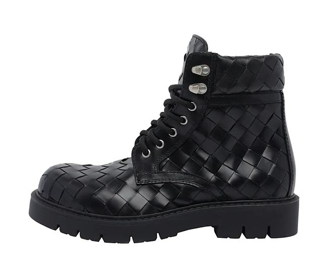 Bottega Veneta Haddock Lace-Up Ankle Boot Black - 1