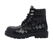 Bottega Veneta Haddock Lace-Up Ankle Boot Black - 1