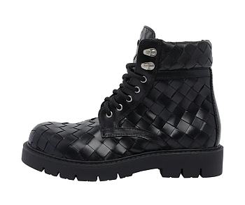 Bottega Veneta Haddock Lace-Up Ankle Boot Black