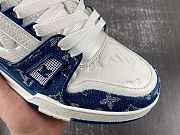 Louis Vuitton Trainer Denim Monogram Blue - 5