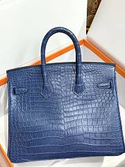 Hermes 25 Alligator Sapphire H66300 Size 25cm - 3