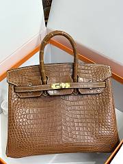 Hermes 25 Alligator Sapphire H66301 Size 25cm - 2