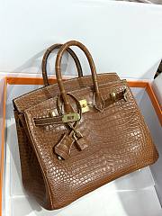 Hermes 25 Alligator Sapphire H66301 Size 25cm - 4