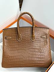 Hermes 25 Alligator Sapphire H66301 Size 25cm - 3