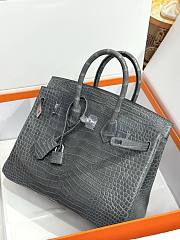 Hermes 25 Alligator Sapphire H66302 Size 25cm - 3