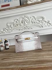 Hermès Kelly Pochette Crocodile HM089 Size 21x12x6cm - 5