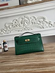 Hermès Kelly Pochette Crocodile HM0093 Size 21x12x6cm - 1