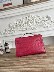 Hermès Kelly Pochette Crocodile HM186 Size 21x12x6cm - 2