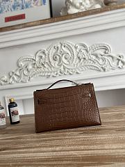 Hermès Kelly Pochette Crocodile HM187 Size 21x12x6cm - 3