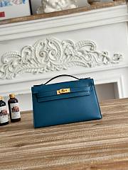 Hermès Kelly Pochette Rouge HM0046 Size 21x12x6cm - 5